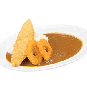 白身フライ・イカリングカレー