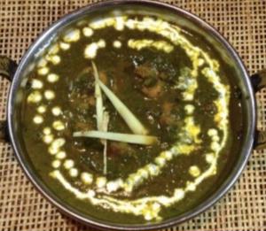 サグマトン(SPINACH MUTTON)ナン付き(WITH NAAN)