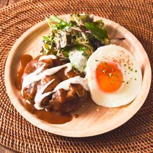 昼限定|先代の目玉焼きハンバーグ定食 Hamburg Steak Set Lunch