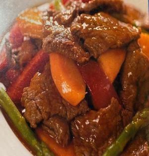 牛肉と野菜のカレー風炒め