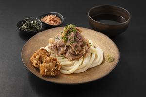 (冷)肉増し黒毛和牛の極太おうどん～とり唐～