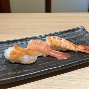 えび握り3種【赤えび1貫甘えび1貫蒸しえび1貫】