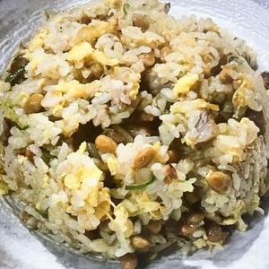 納豆焼豚チャーハン