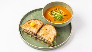 ツナサンド＆スープセット Vegan Tuna Sandwich＆Soup