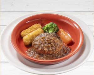 ビーフ100%粗挽き肉厚ステーキ風ハンバーグ