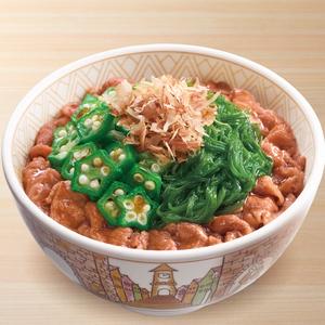 めかぶオクラ牛丼 Gyudon with Mekabu Seaweed & Okra