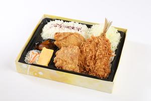 醤油から揚げとアジフライ弁当