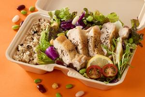鶏あえずタンパク 【サラダ増量】グリルチキンと十八穀米のセット Add Salad Grilled Chicken ＆ Mixed Grain Rice Set