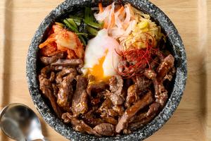 【肉1.5倍】大盛りハラミビビンバ Spicy Large Harami Bibimbap