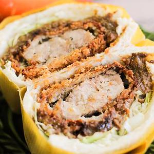 ヒレカツカレーのサンドイッチ