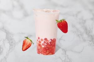 【果肉たっぷり】タピオカ 苺ミルク Tapioca Strawberry Milk