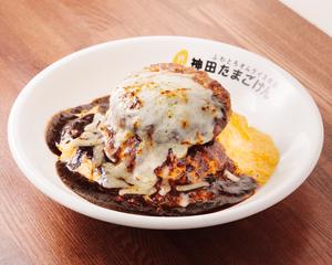 ハヤシ＆炙りチーズハンバーグオム Hashed Beef Sauce ＆ Grilled Cheese Hamburger Omelet Rice