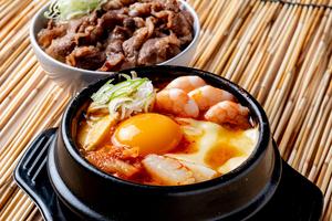 海鮮チーズスンドゥブ～ミニカルビ丼セット～