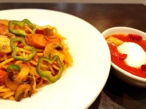 ナポアラ(ナポリタン＆アラビアータソース)