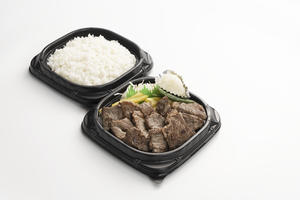 牛カットステーキ弁当(肉大盛)