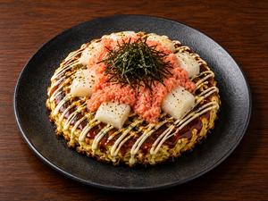 明太もちお好み焼き