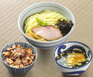 昆布水つけ麺＆炙り肉飯セット