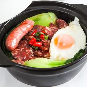 雙仔(2種香港腸詰ソーセージ土鍋飯 ) 2 kinds of Hongkong Sausage Stewed Rice