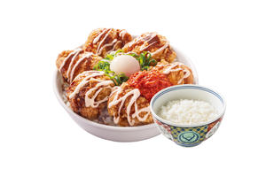 にんにくマシマシから揚げ超特盛丼(半熟)