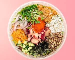 すりおろし人参の和風ポキサラダボウル grated carrot sauce