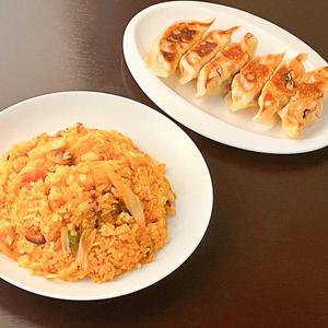 焼餃子6P+キムチチャーハン