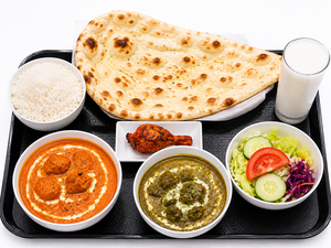 炙りチキンWカレーセット Double Curry Grilled Chicken Set