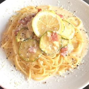レモンクリームパスタ