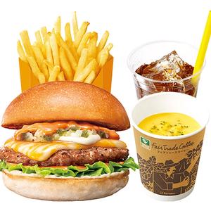【ディナーセット】絶品チーズバーガーZEPPIN（Supreme）Cheeseburger Dinner Set