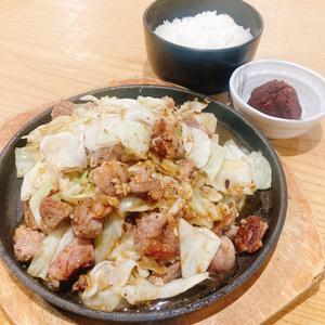 【人気NO.1】倍盛！ハラミ鉄板焼肉定食(塩だれ)【辛みそ】
