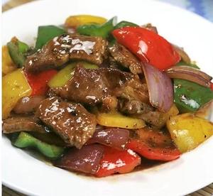 牛肉の黒胡椒炒め定食