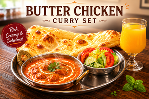 人気の甘口カレー バターチキンカレーセット Butter Chicken Curry Set
