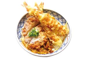 かつ丼と天丼の、かつてん 名物かつ海老天丼