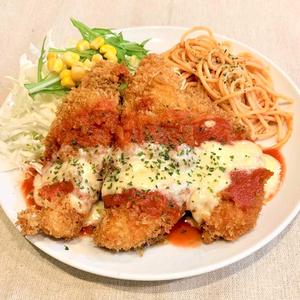 チーズトマトササミカツ定食