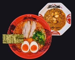 味玉HOTらーめん＆にんにくチャーハンセット Aji-tama Spicy Ramen ＆ Garlic Fried Rice Set