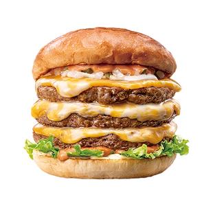 ゼッテリア ZETTERIA 【単品】トリプル絶品チーズバーガー Triple ZEPPIN(Supreme) Cheeseburger