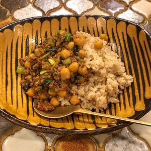 ひよこ豆のキーマカレーライス