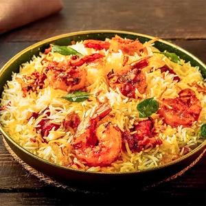 海老ビリヤニ+海老カレー Pawn Biryani + Prawn Curry