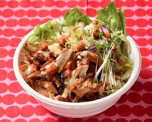 ケバブ丼(ご飯に野菜＆チキン) Kebab Rice Bowl (Rice with Vegetables and Chicken)