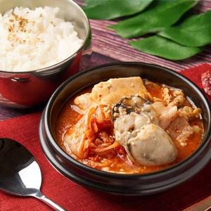 広島県産の牡蠣が入った韓国チゲセット Oyster Sundubu