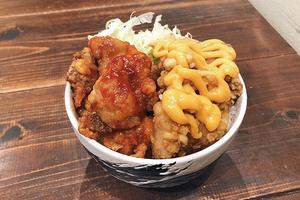 旨辛ヤンニョム唐揚げ×とろ～りチーズ唐揚げ丼