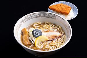 青森弘前中華そばセット(タレかつご飯付き)