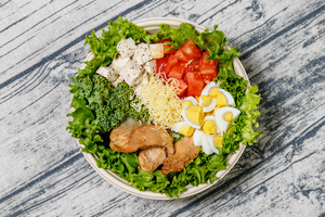 【美肌効果】サーモン・シーザーサラダボウル【Beautiful Skin Effect】Salmon Caesar Salad Bowl