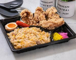 【人気No.2！】カリッと唐揚げチャーハン弁当 唐揚げ4個入 Fried chicken and fried rice bento
