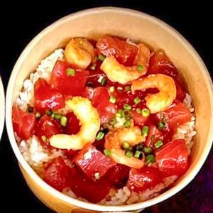 ポキ丼 エビマグロ