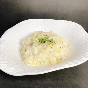 発酵バターと国産ホタテのクリームリゾット Butter and scallop risotto