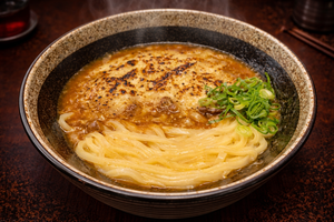 #炙りチーズカレー釜玉