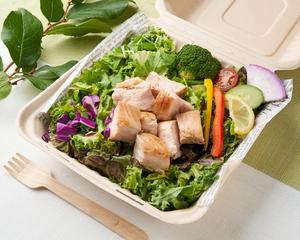 鶏むねステーキ200gが乗ったプロテインサラダ Grilled Chicken Breast Salad
