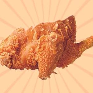 まるごと一羽のフライドチキンハーフサイズ