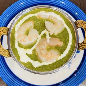 ほうれん草エビカレー Horenso prawns curry