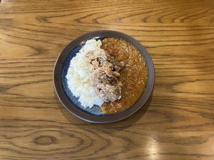 鶏モモ唐揚げキーマカレー